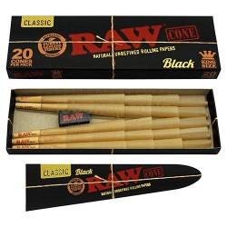 Conuri RAW Black Prerolled Cone KS (20)